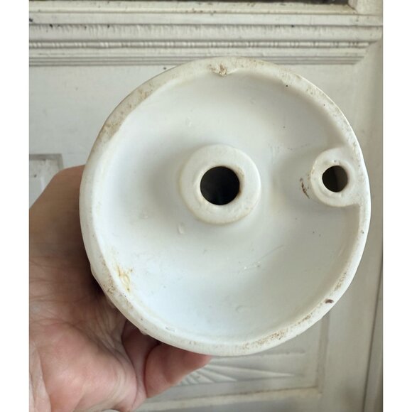 Vintage 50's Bisque Porcelain Figural Couple Candle Holder Lamp Base - Picture 10 of 11